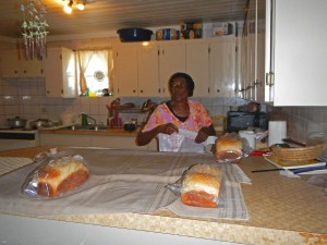 Laurain’s mother makes and sells bread.